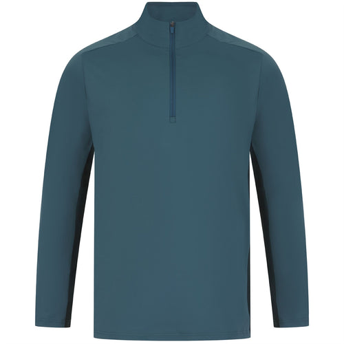 In Motion LS Panel Quarter Zip Mid Layer Blue - SU24
